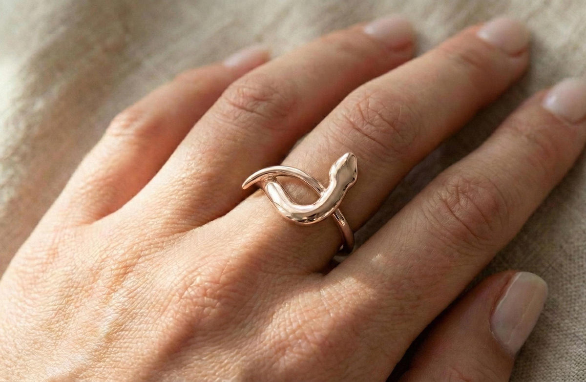 Sterling Silver Snake Ring – Minimalist Serpent Wrap, Adjustable Unisex Jewelry