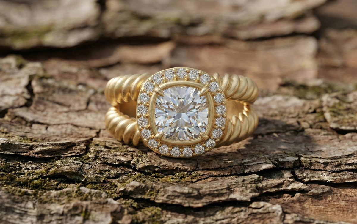 925 Sterling Silver Cushion Cut Halo Engagement Ring, Gold Plated Statement Ring, Vintage Bridal Promise Ring for Women, Luxury Wedding Gift