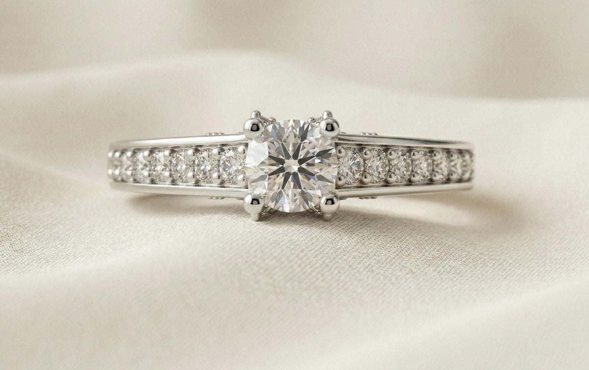 925 Sterling Silver Round Cut Diamond Engagement Ring, Classic Solitaire Promise Ring for Women, Luxury Bridal Wedding Ring, Gift for Her,