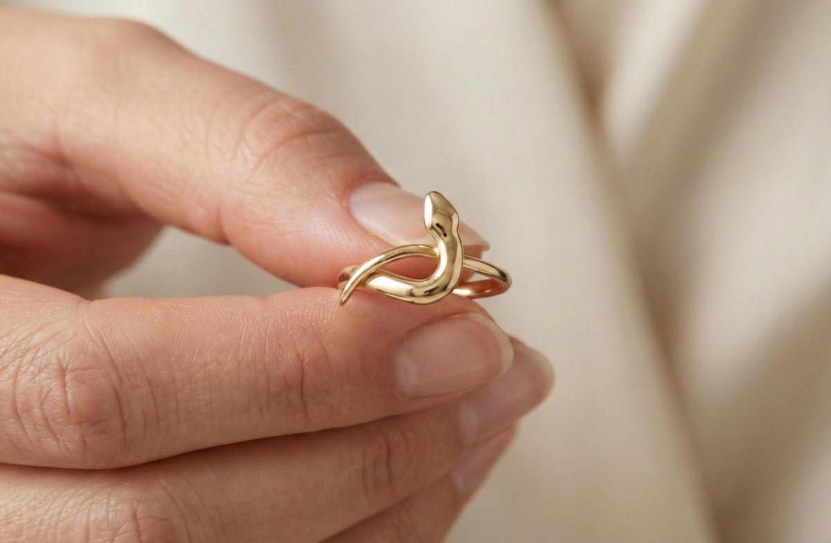 Sterling Silver Snake Ring – Minimalist Serpent Wrap, Adjustable Unisex Jewelry