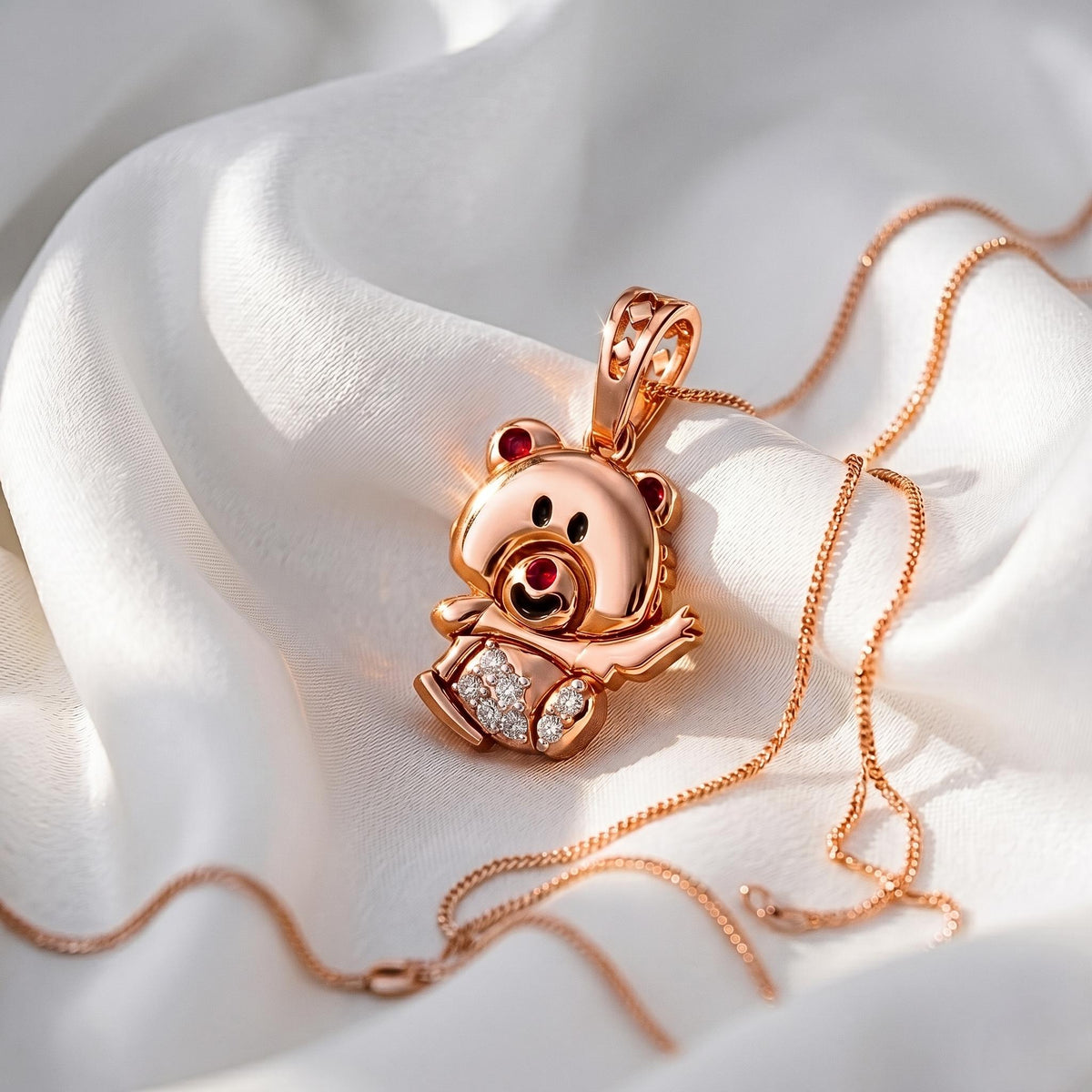 925 Sterling Silver Bear Charm | Nature Inspired Children's Jewelry Cute Waving Teddy Bear Pendant for Kids | Gift For Her/Kids.