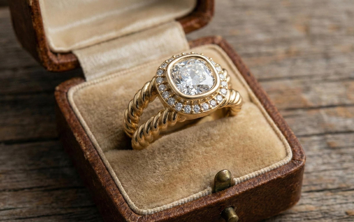 925 Sterling Silver Cushion Cut Halo Engagement Ring, Gold Plated Statement Ring, Vintage Bridal Promise Ring for Women, Luxury Wedding Gift