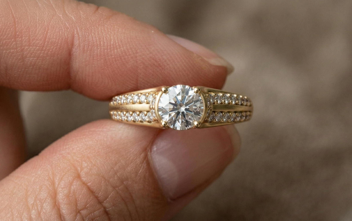 925 Sterling Silver Round Cut Diamond Engagement Ring for Women | Dainty Pave Band Promise Ring | Bridal Wedding Jewelry Gift For Her