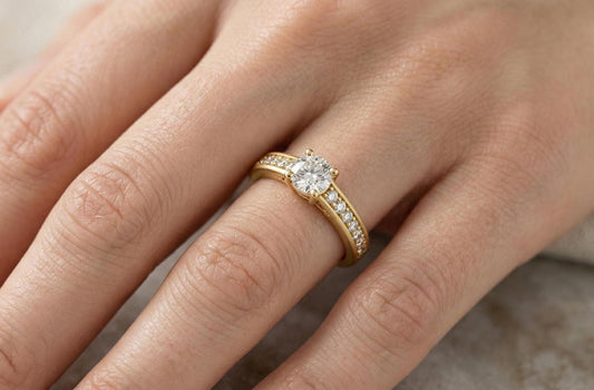 925 Sterling Silver Round Cut Diamond Engagement Ring, Classic Solitaire Promise Ring for Women, Luxury Bridal Wedding Ring, Gift for Her,