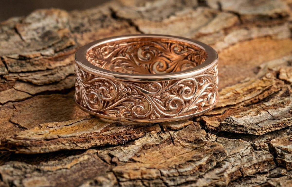 Sterling Silver Filigree Ring, Wide Band Vintage Scroll Ring, Art Nouveau Floral Statement Ring, Chunky Boho Thumb Ring, Unique Wedding Band