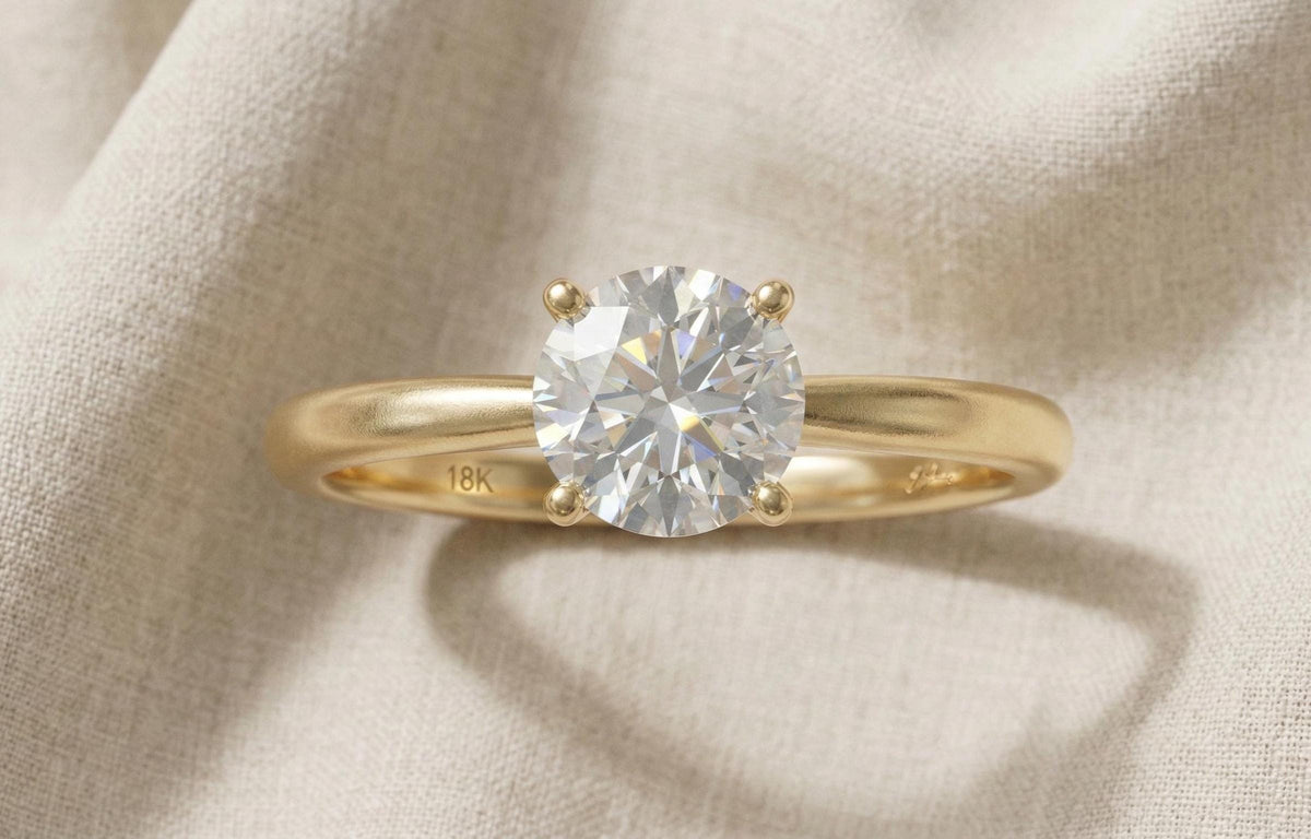 925 Sterling Silver Round Cut Solitaire Engagement Ring, Minimalist Diamond Style Ring, Classic Promise Ring for Women,