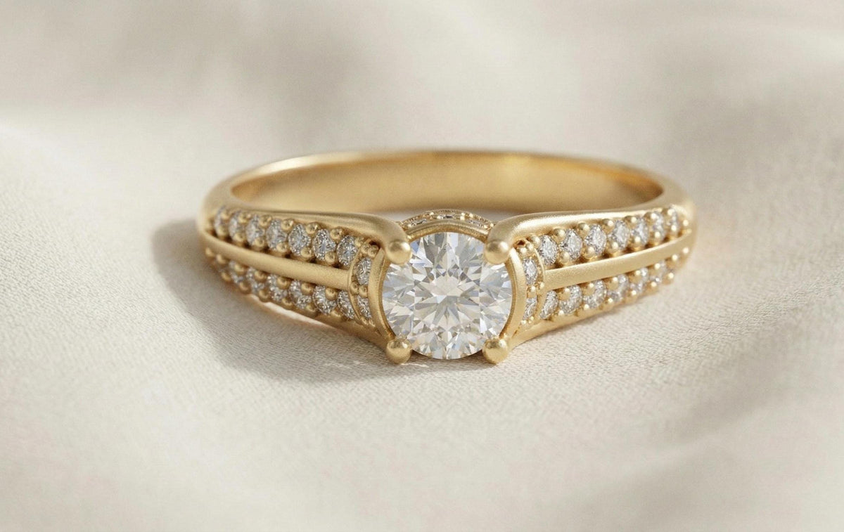 925 Sterling Silver Round Cut Diamond Engagement Ring for Women | Dainty Pave Band Promise Ring | Bridal Wedding Jewelry Gift For Her