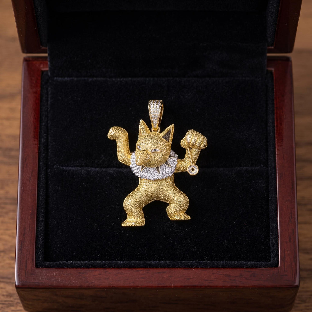 Rare Iced Out Hypno Pokémon Pendant 925 Sterling Silver • Custom Anime Psychic Jewelry • Halloween Hip Hop Charm • Gamer Gift for him/her
