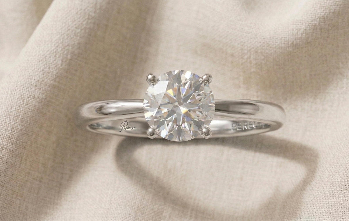 925 Sterling Silver Round Cut Solitaire Engagement Ring, Minimalist Diamond Style Ring, Classic Promise Ring for Women,