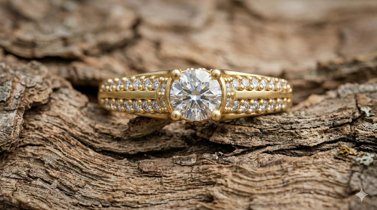 925 Sterling Silver Round Cut Diamond Engagement Ring for Women | Dainty Pave Band Promise Ring | Bridal Wedding Jewelry Gift For Her