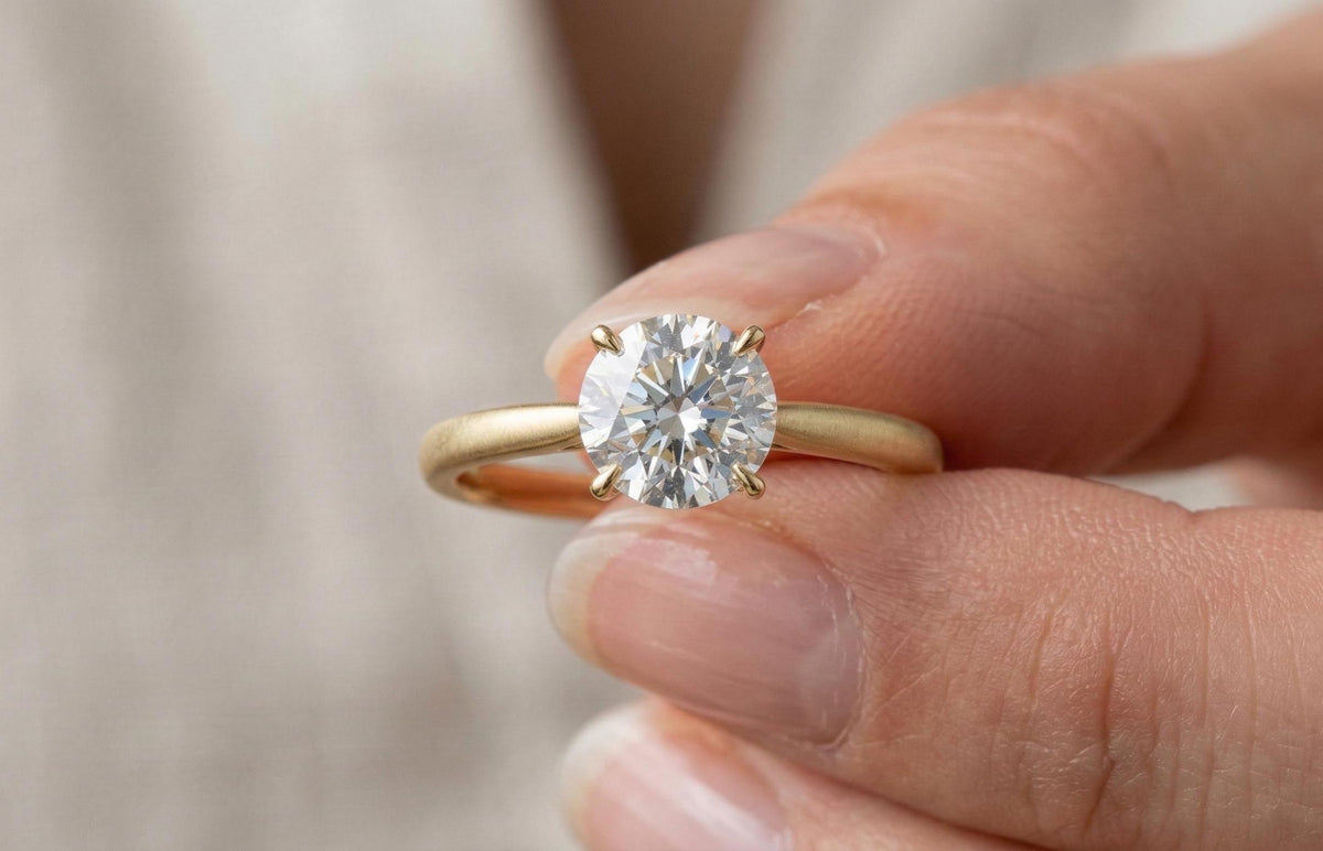 925 Sterling Silver Round Cut Solitaire Engagement Ring, Minimalist Diamond Style Ring, Classic Promise Ring for Women,