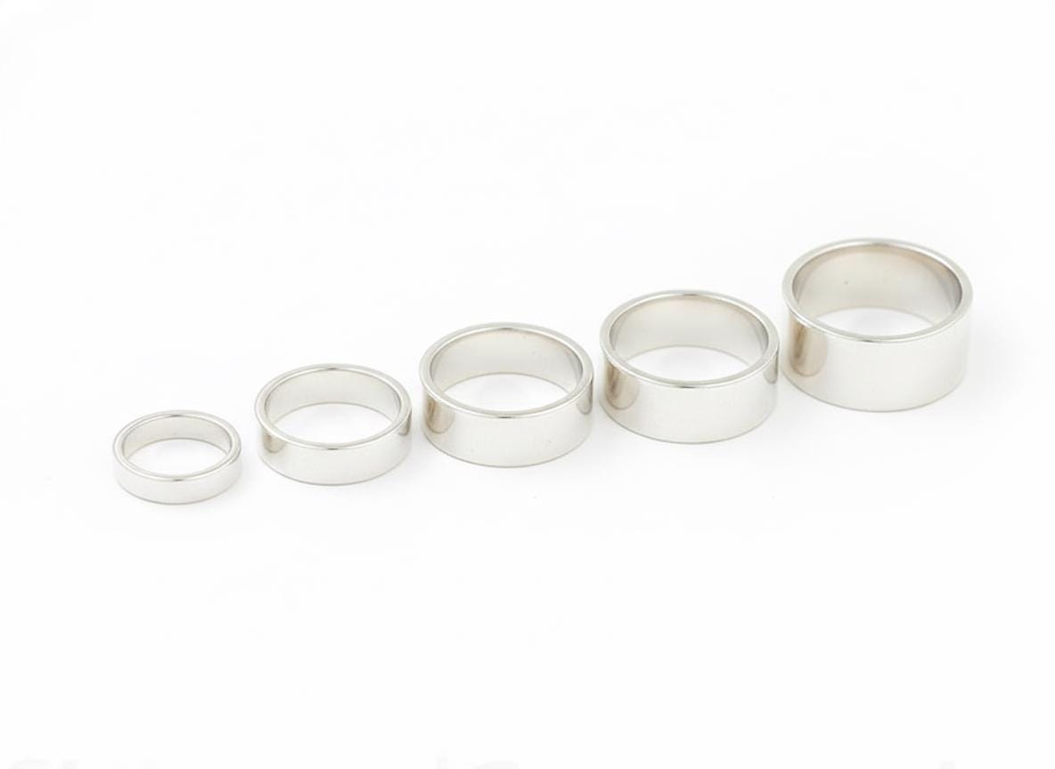 Wide Band Sterling Silver Ring Set, Stackable Thumb Rings