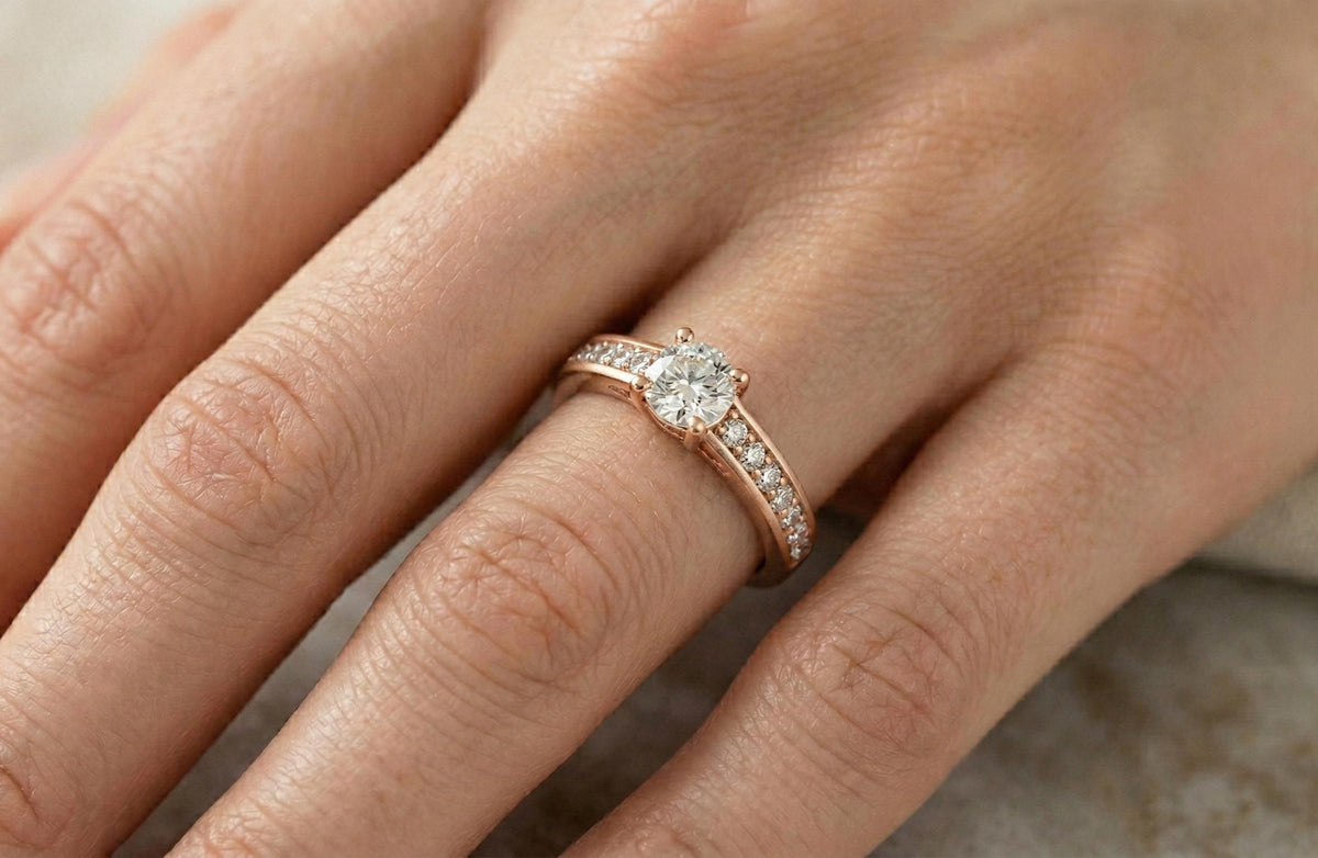 925 Sterling Silver Round Cut Diamond Engagement Ring, Classic Solitaire Promise Ring for Women, Luxury Bridal Wedding Ring, Gift for Her,