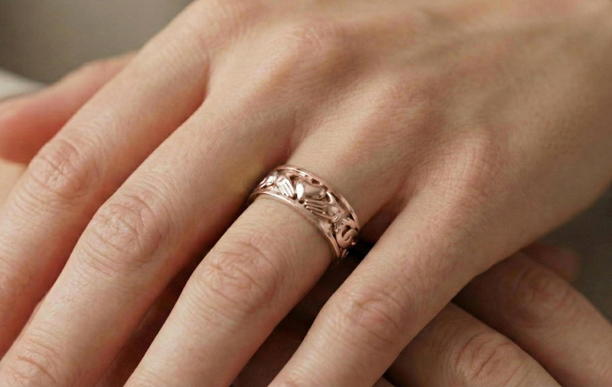 Sterling Silver Hands Holding Heart Ring | Fede Ring | Fenian Claddagh Band | Friendship Promise Ring | Love Hug Ring | Meaningful Gift