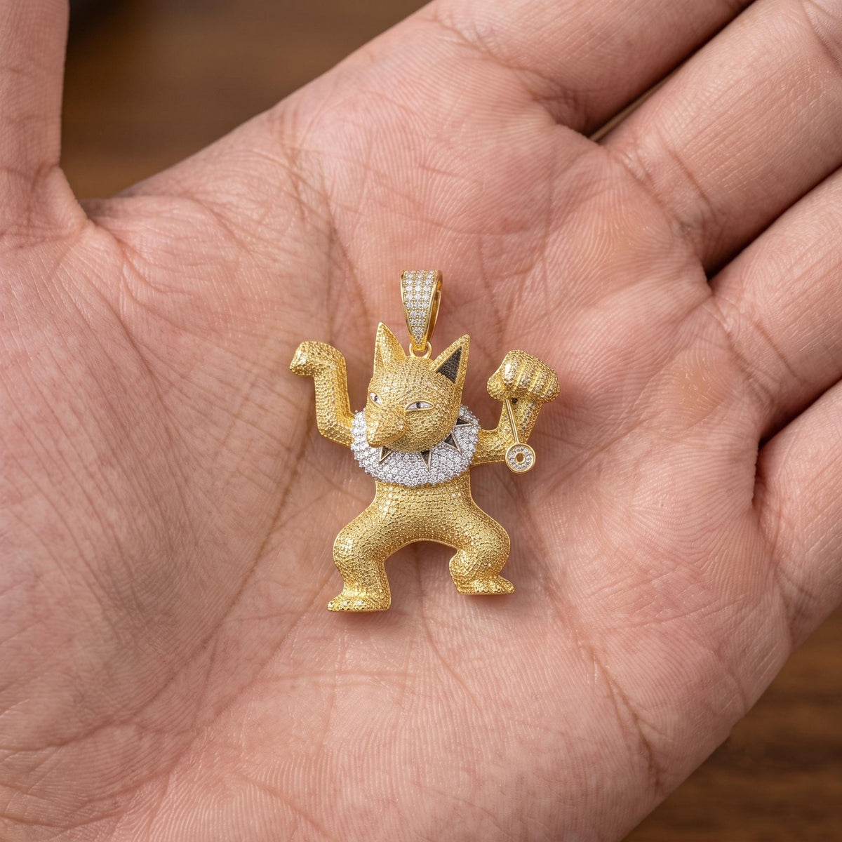 Rare Iced Out Hypno Pokémon Pendant 925 Sterling Silver • Custom Anime Psychic Jewelry • Halloween Hip Hop Charm • Gamer Gift for him/her