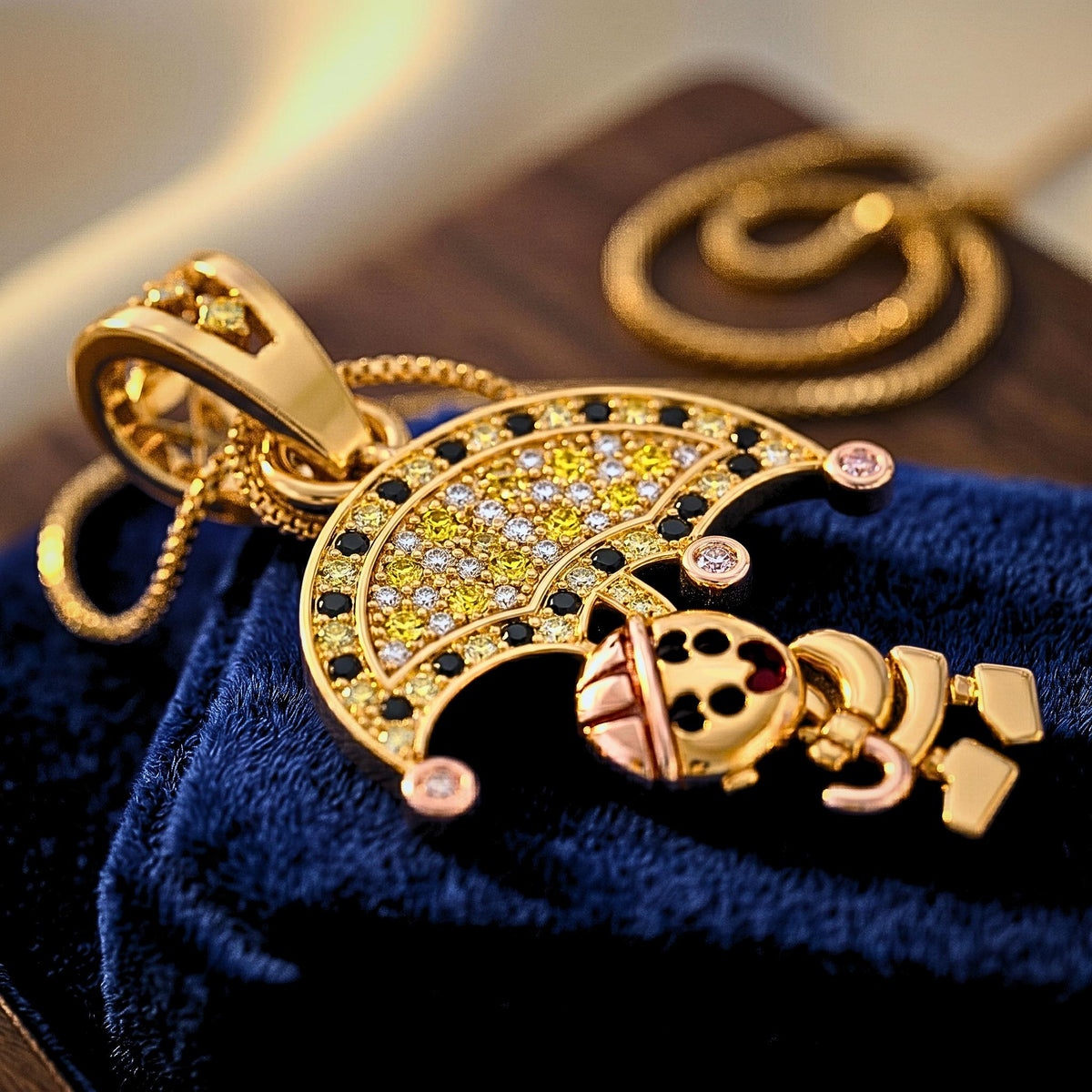 925 Sterling Silver Umbrella Character Pendant for Kids | Pave CZ Necklace, Child Gift