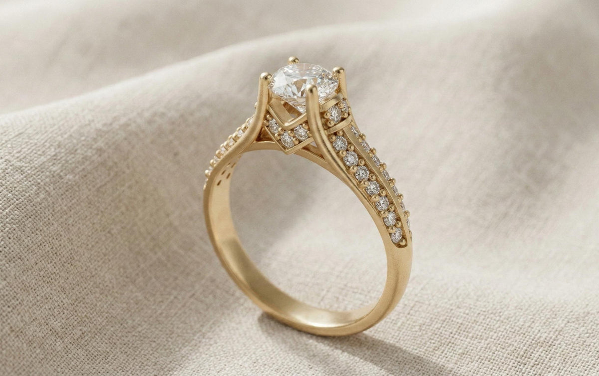 925 Sterling Silver Round Cut Diamond Engagement Ring for Women | Dainty Pave Band Promise Ring | Bridal Wedding Jewelry Gift For Her