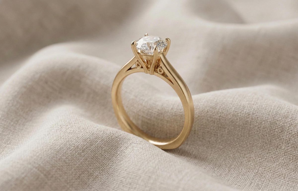 925 Sterling Silver Round Cut Solitaire Engagement Ring, Minimalist Diamond Style Ring, Classic Promise Ring for Women,