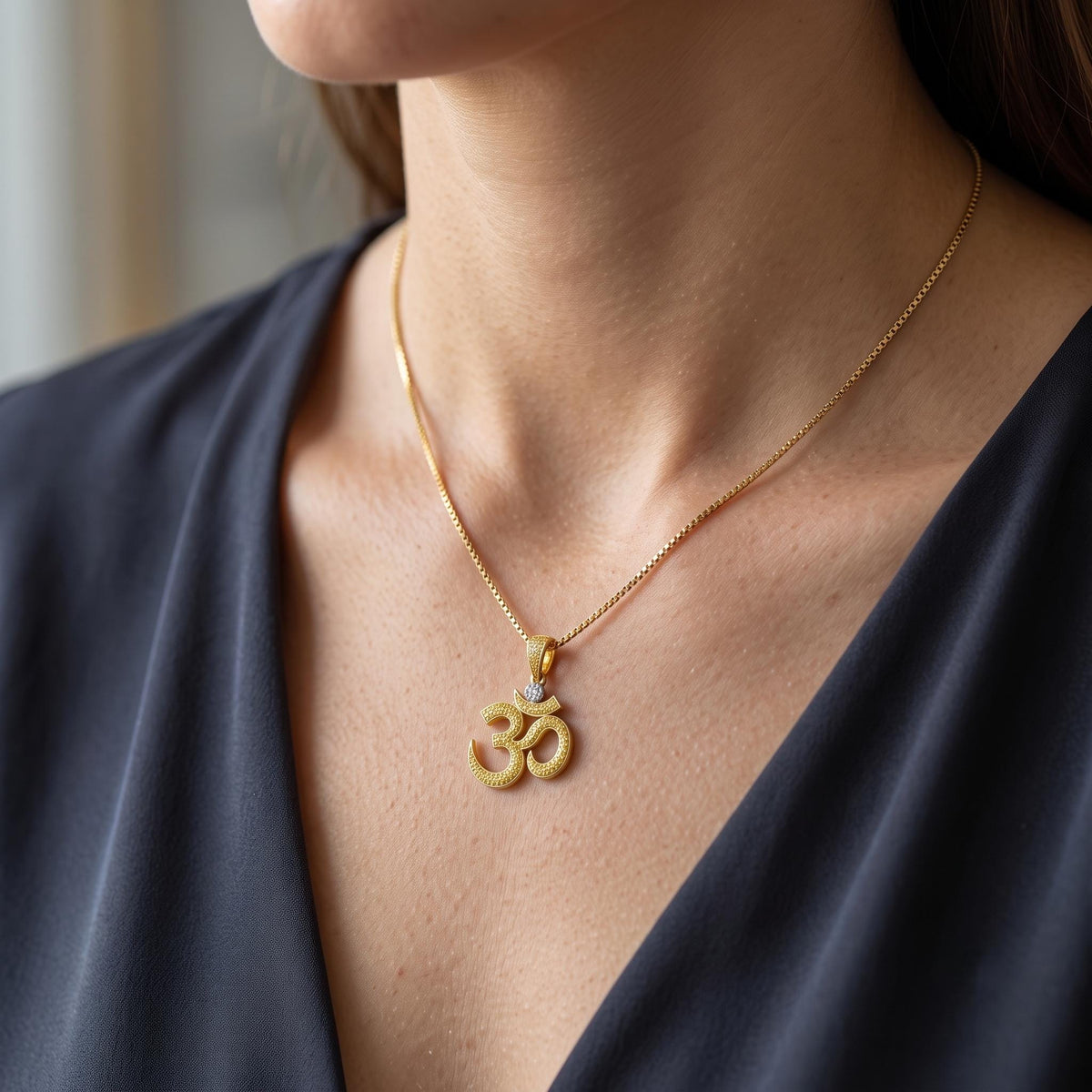 Rare Iced Out Om Pendant | 925 Sterling Silver Yellow  Rose Gold Plated | Spiritual Gift | Yoga Meditation Bling Jewelry Gift for her/him