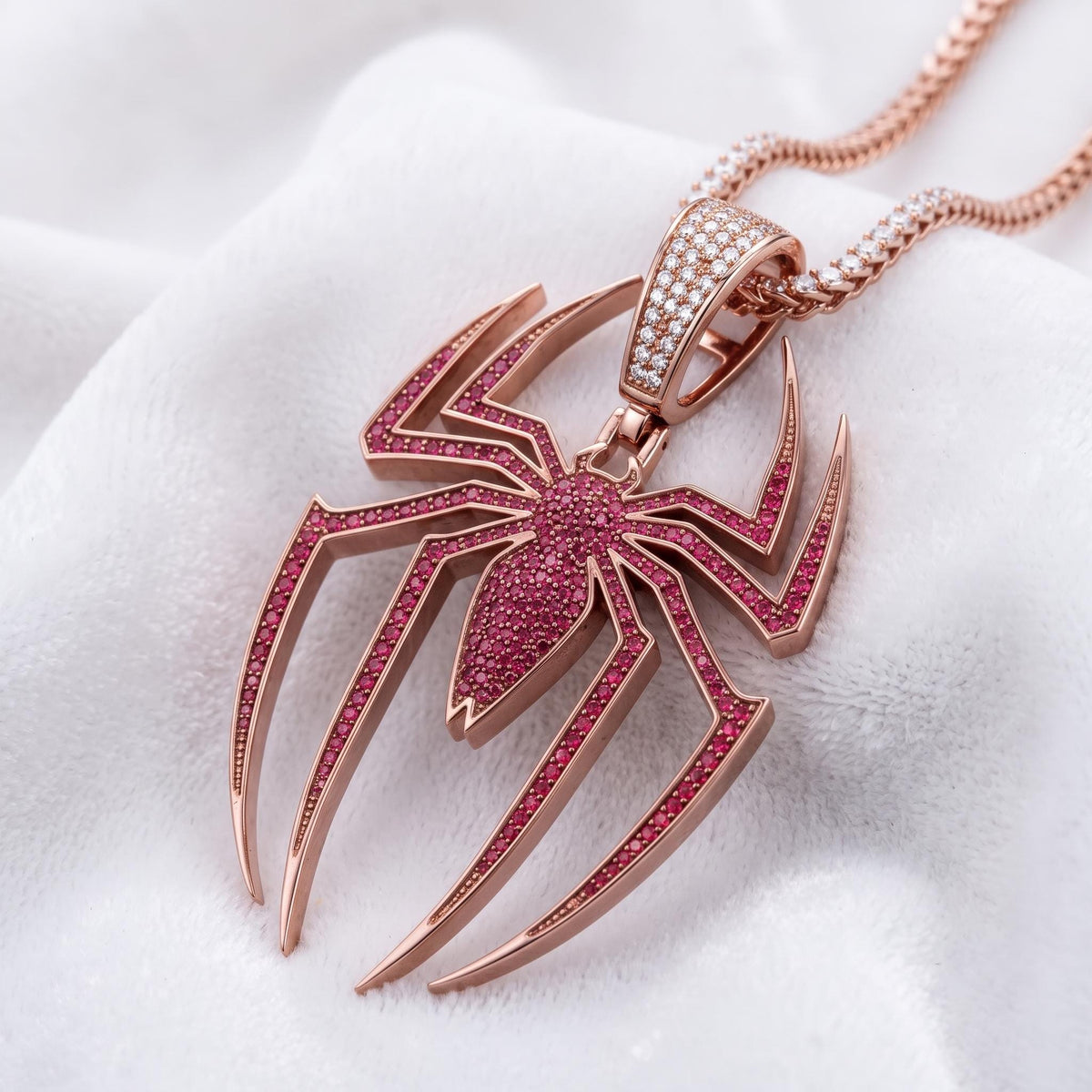 Rare Iced Out Spider Pendant in 925 Sterling Silver | Halloween Gift Superhero Jewelry  | Custom Spider Charm gift for her/him
