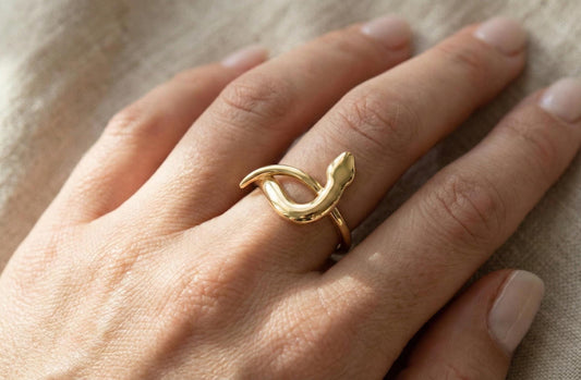 Sterling Silver Snake Ring – Minimalist Serpent Wrap, Adjustable Unisex Jewelry