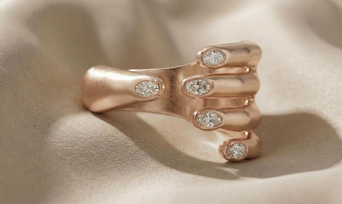 Silver CZ Eternity Band, Double Row Pave Stacking Ring