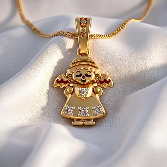 Guardian Angel Pendant for Kids | Whimsical Fairy Charm, Sparkling Stones, 925 Sterling Silver