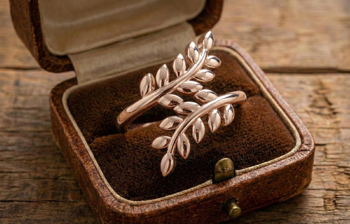 Sterling Silver Leaf Wrap Ring, Adjustable Boho Branch Jewelry