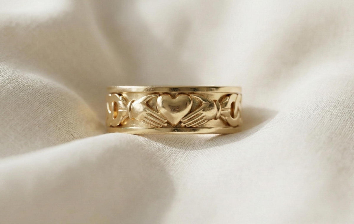 Sterling Silver Hands Holding Heart Ring | Fede Ring | Fenian Claddagh Band | Friendship Promise Ring | Love Hug Ring | Meaningful Gift