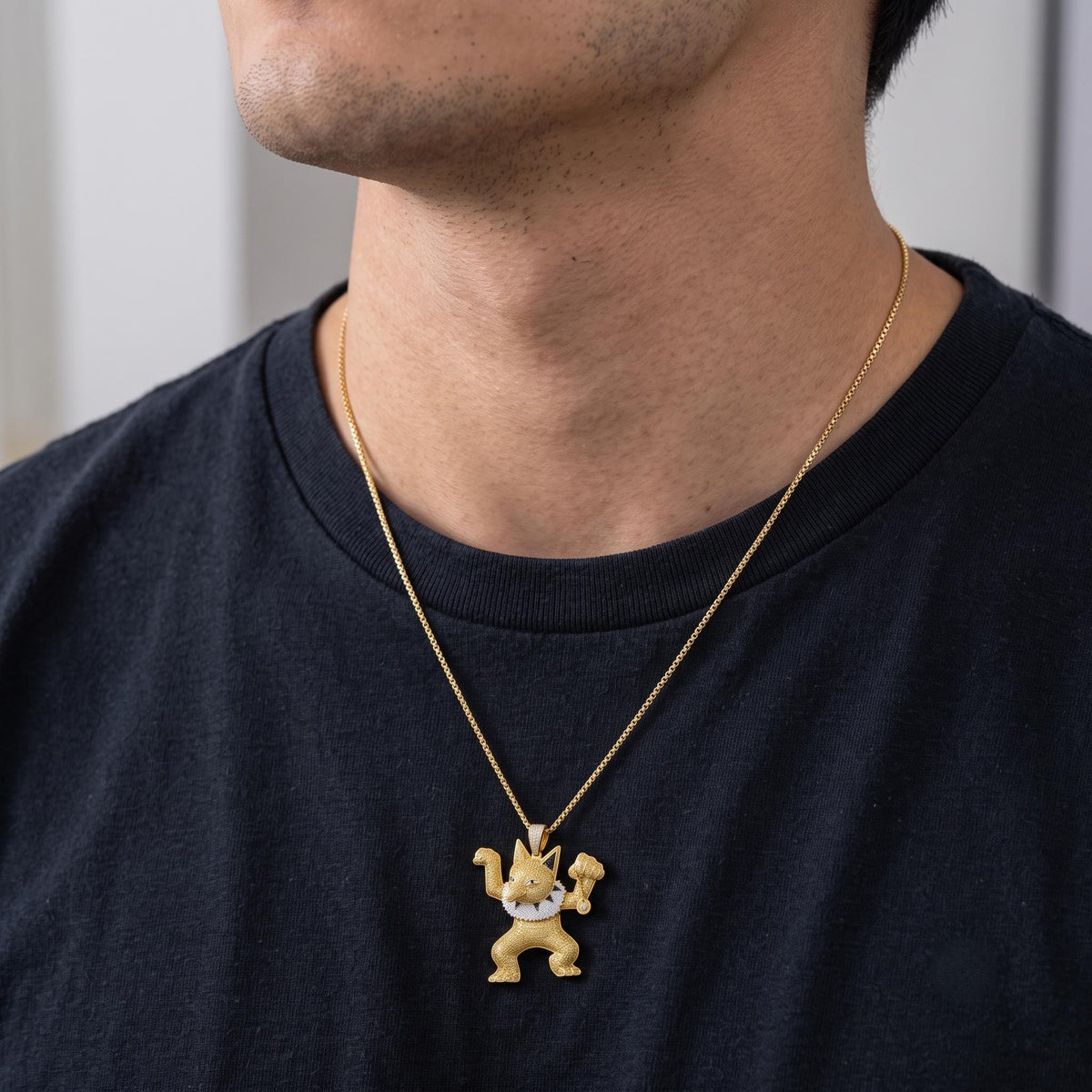Rare Iced Out Hypno Pokémon Pendant 925 Sterling Silver • Custom Anime Psychic Jewelry • Halloween Hip Hop Charm • Gamer Gift for him/her