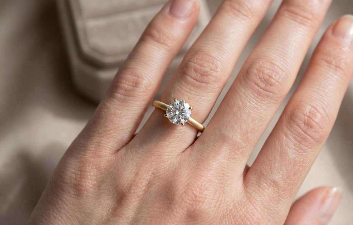 925 Sterling Silver Round Cut Solitaire Engagement Ring, Minimalist Diamond Style Ring, Classic Promise Ring for Women,